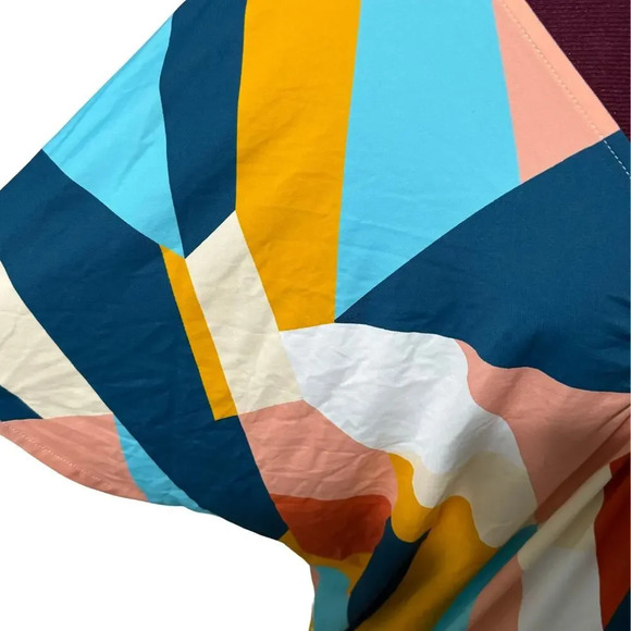 BAR III Pop Art Geometric Ring Tunic Short Sleeve Beach Pool Cover-Up NWT Large - Picture 4 of 6